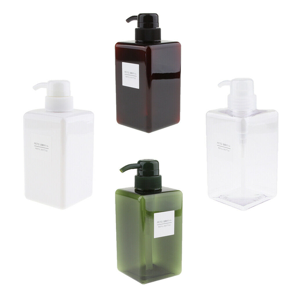 Pack 4 Foaming Soap Dispensers Pump Bottles 450ml Empty Foam Liquid Hand Soap