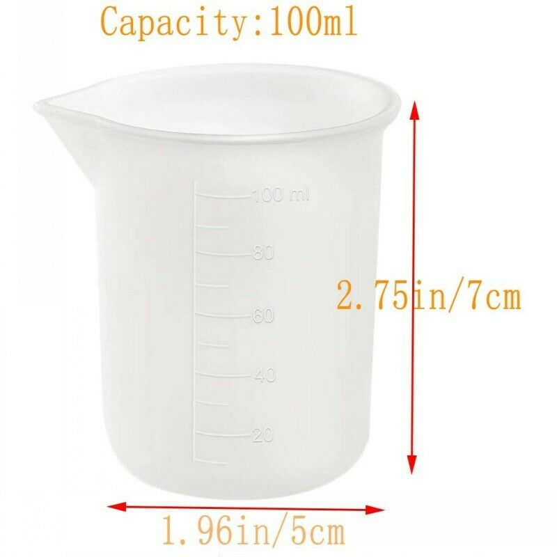 100ml Silica gel mould measuring cup Hars Lijm Gereedschap Graduated glassBDAU