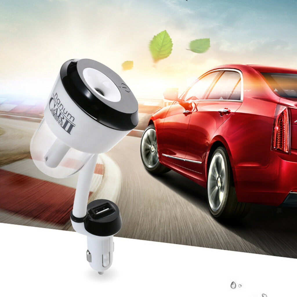 Cute Car Air Humidifier Diffuser Essential Oil Aroma Mist Purifier Black
