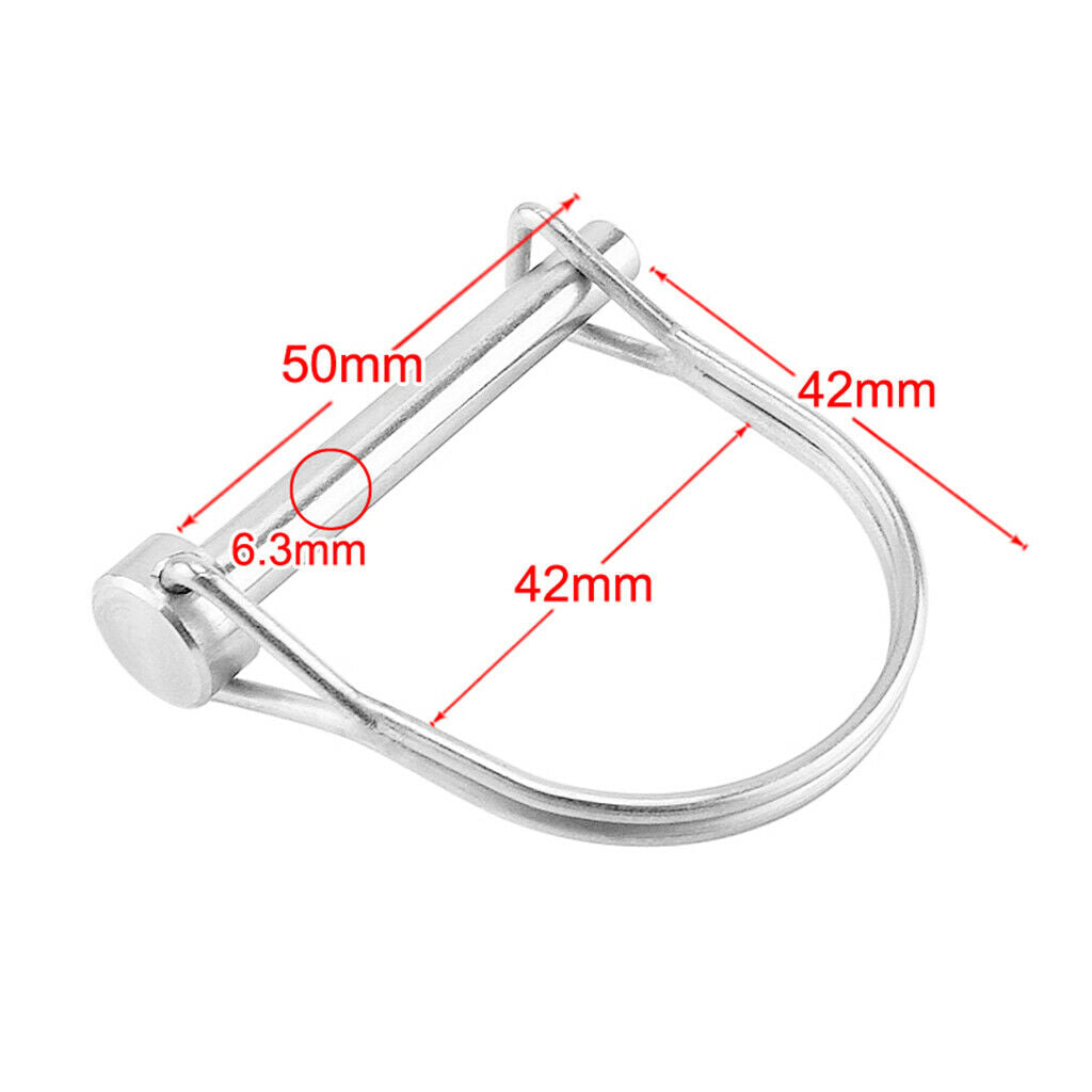 6.3x50mm Spring Locking Pin Safety Coupler Pin For Trailers Sailing Hardware