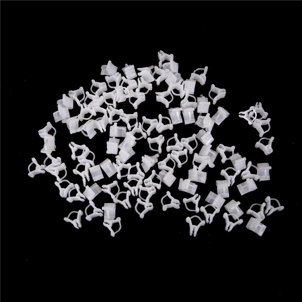 100X Plastic Grafting Clips`for Garden Vegetable Flower Vine Bushes Plant.l8