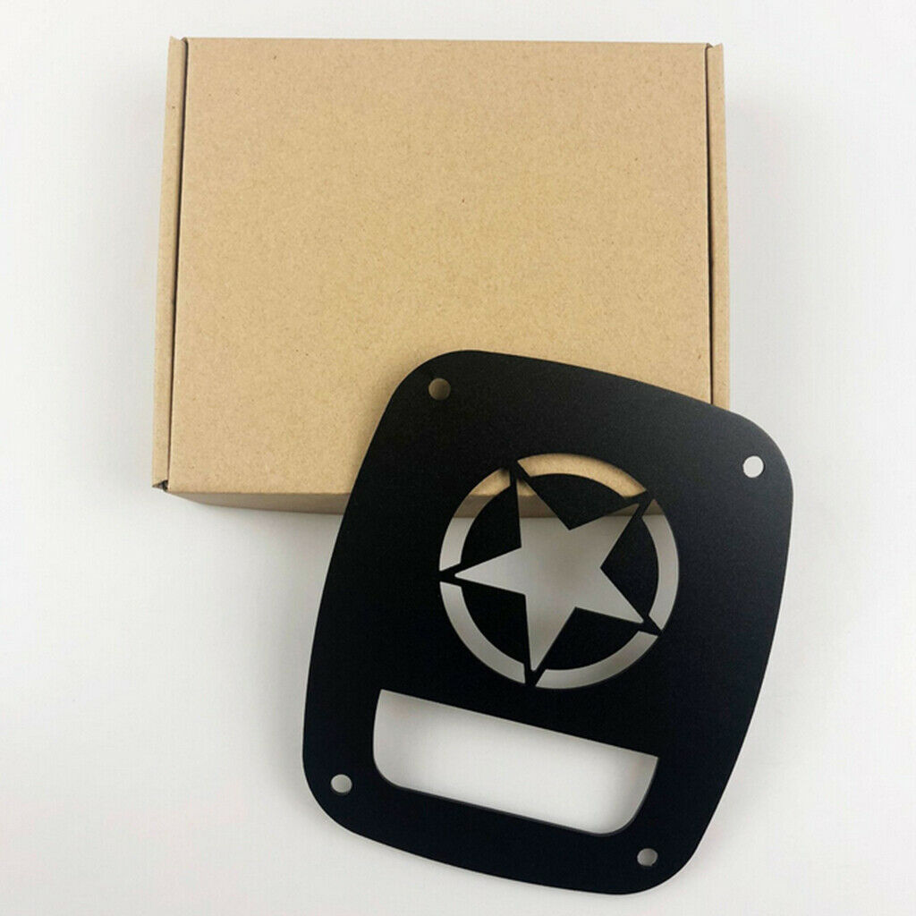 2 Pieces Tail Light Lamp Cover Protector Guard For Jeep Wrangler Black