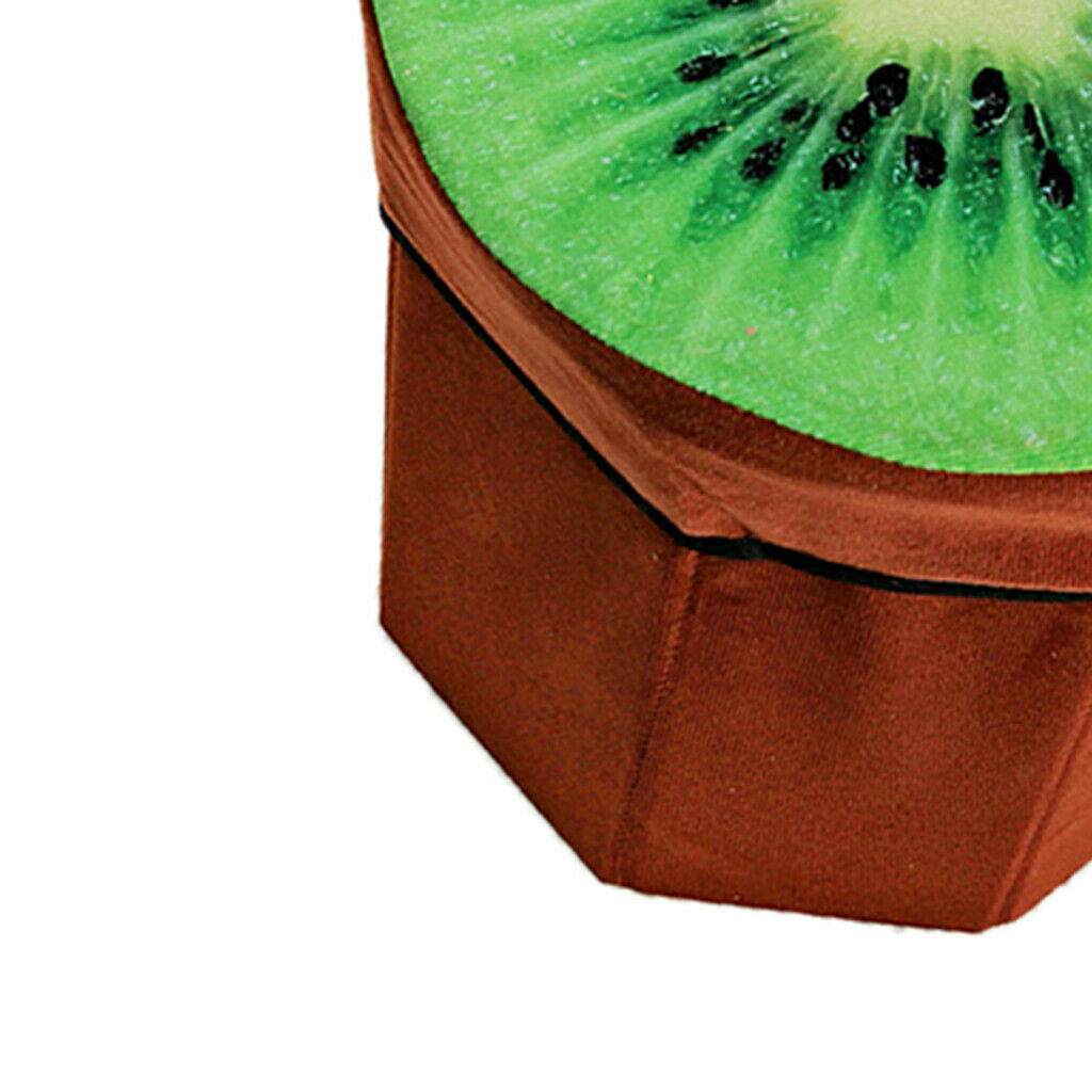 Folding Ottoman Stool Storage Box Room Footstool Camping Chair Fishing Seat with