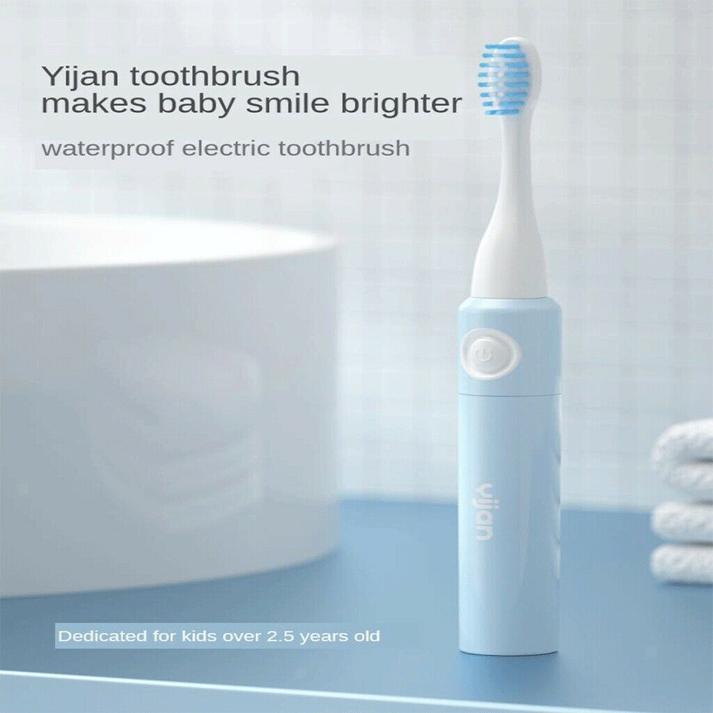 Soft Children Kids Electric Toothbrush Teeth Cleaner w/2 Brush Heads Daily