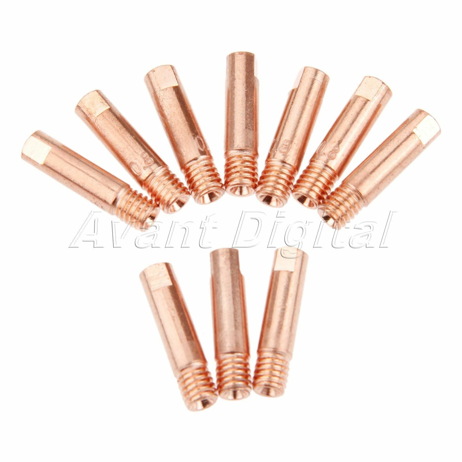 Mig Welding M6 Thread Contact Tips 0.8mm Welding Torch 10pcs Consumable Parts