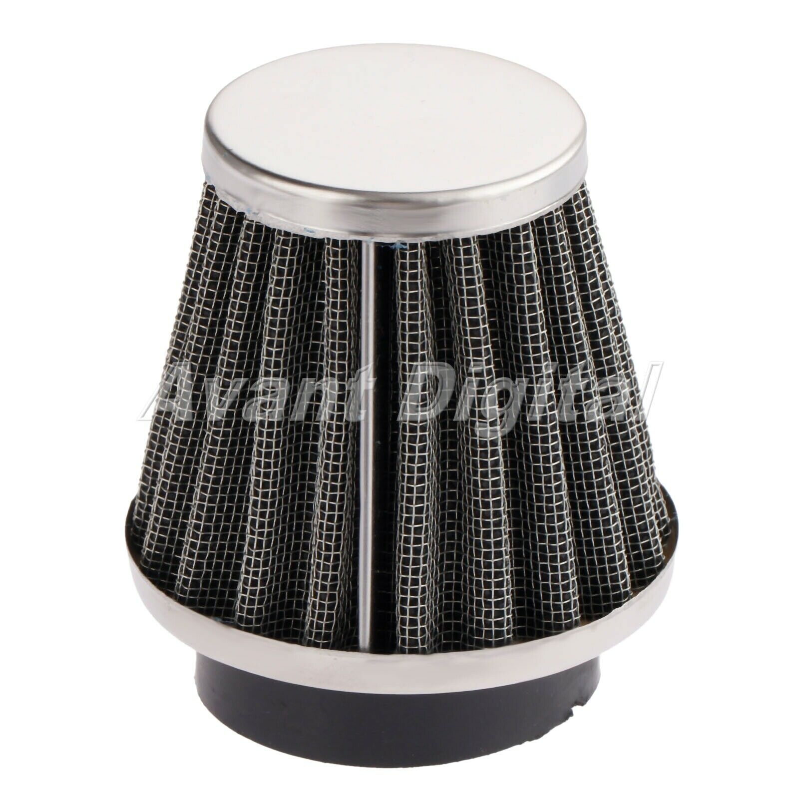 4X Double Layer Steel Filter Gauze Clamp-on Air Filter 48mm for ATV Motorcycle