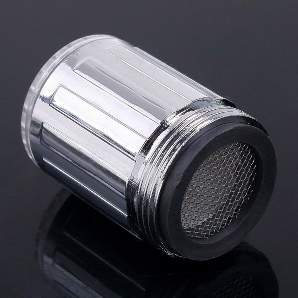 Luminous Glow Light-up LED Shower Tap Faucet Nozzle Head W/Blue Light New