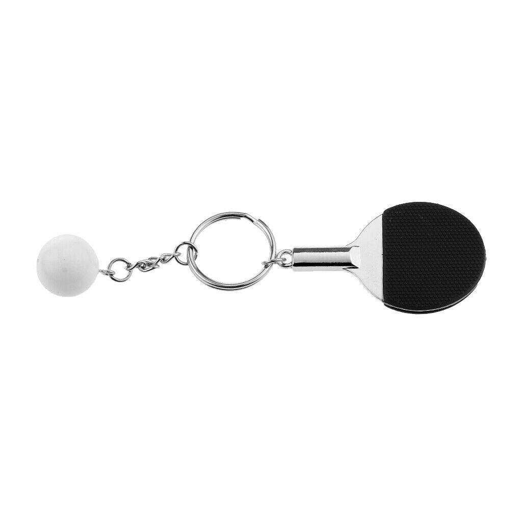 2pcs Pendant Keychain Cute Table Tennis  Pong Racket Festive Gift Christmas