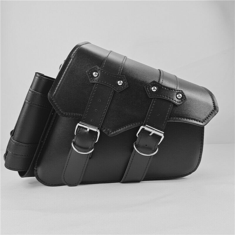 1PCS Motorcycle Right Side Saddlebag PU Leather Bottle Tool Bag Luggage Large