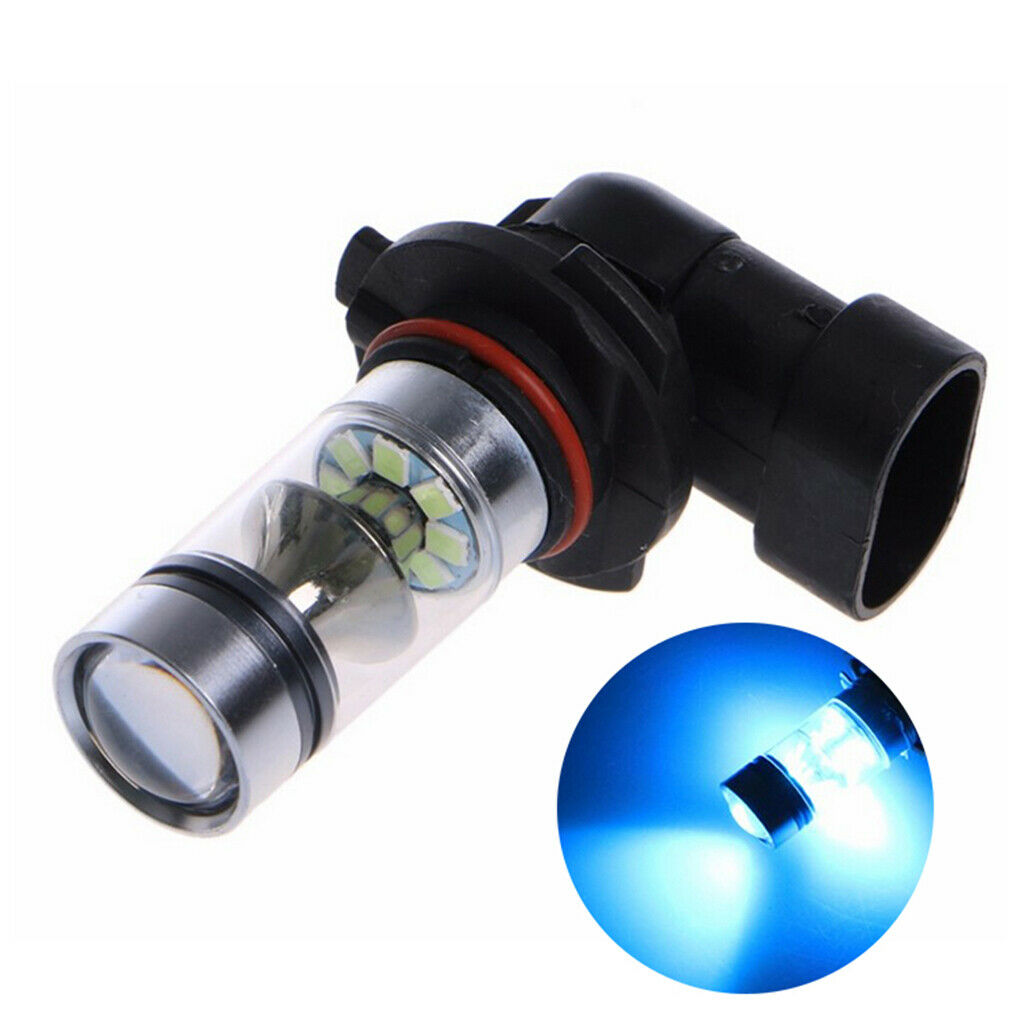 Pair Car H10 9145 100W 2828 20LED Daytime Running Fog Lights 8000K Ice Blue