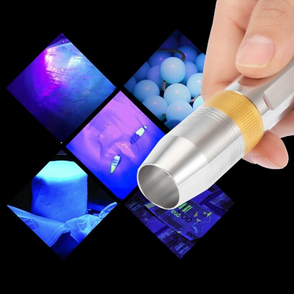 Mini UV LED Flashlight Penlight Torch Light Lamp Id Currency jewelry Detector
