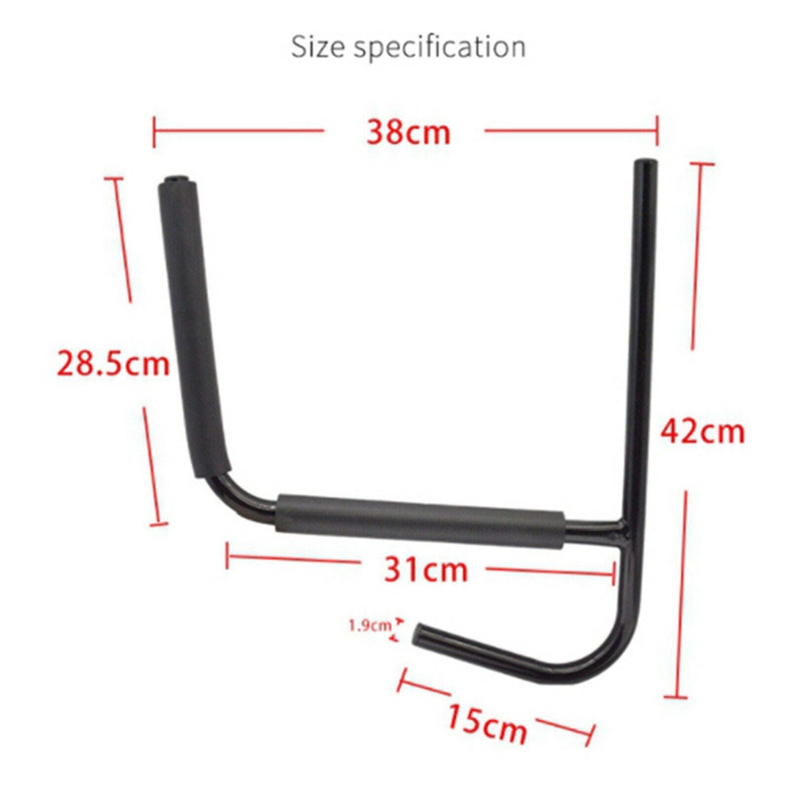 Pack of 2 Heavy Indoor Kayak Storage Hook Rack Holder Surfboard Accessory