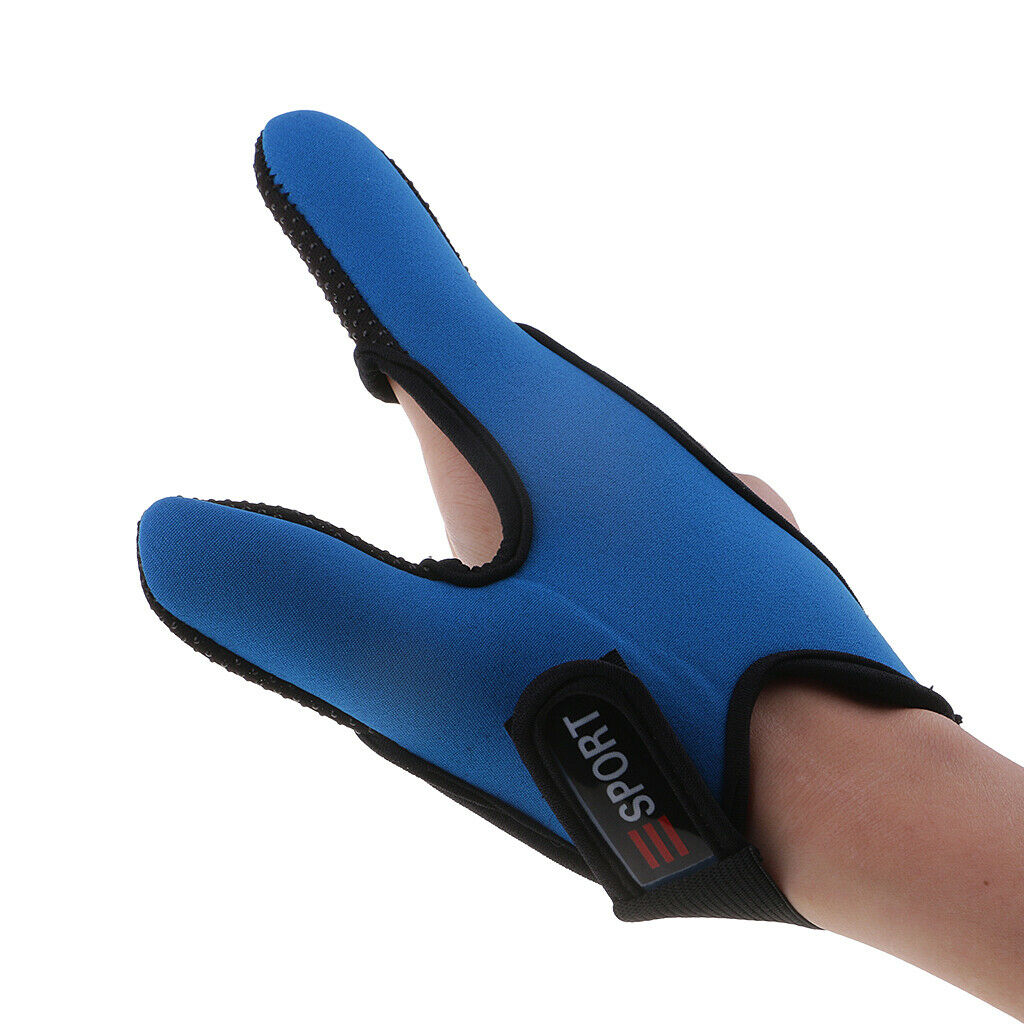 High Elasticity Casting Finger Guard Thumb Index Finger Fishing Glove - Blue