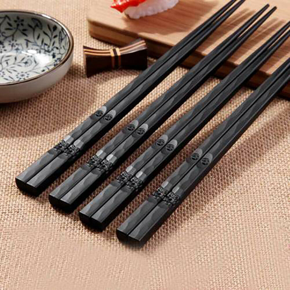 1 Pair Alloy Non-Slip Japanese Chopsticks Sushi Chop Sticks Set Chinese Gift New