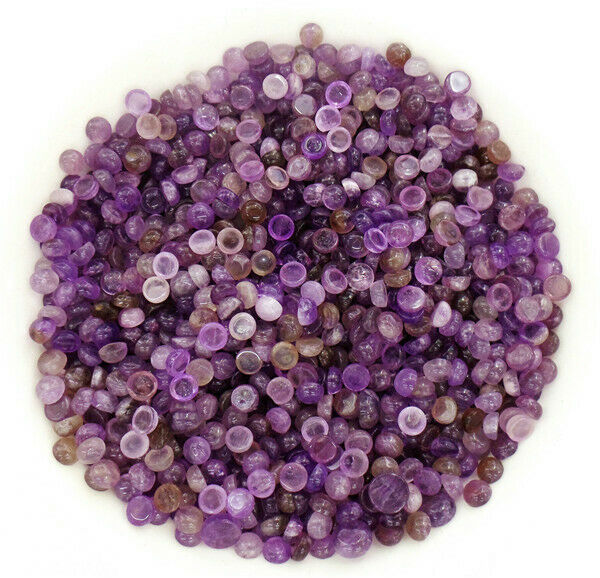 100Pcs 4x2mm Natural Purple Amethyst Round Cab Cabochon Jewelry Making HH8440