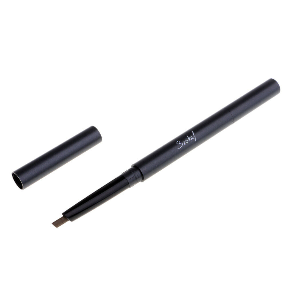 4 Colors Waterproof Automatic Eyebrow Cosmetic Pencil w/ Brush Light Coffee