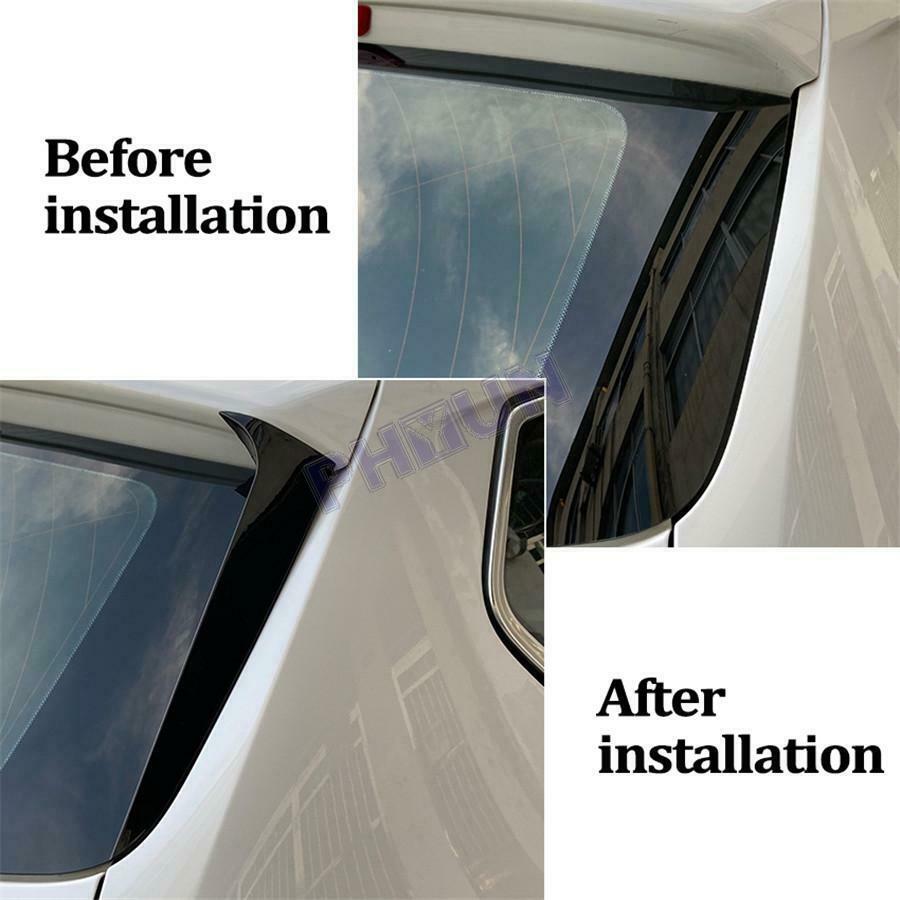 2x Gloss Black Rear Window Spoiler Side Wing Cover Trim For BMW X3 F25 2011-2017