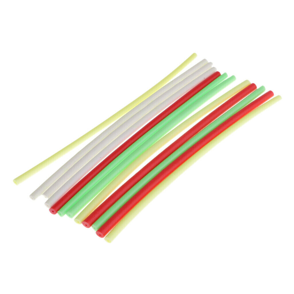 12 Pcs Semi-Rigid Fly Tying Foam Cylinder For Tying Mixed Colored Flies