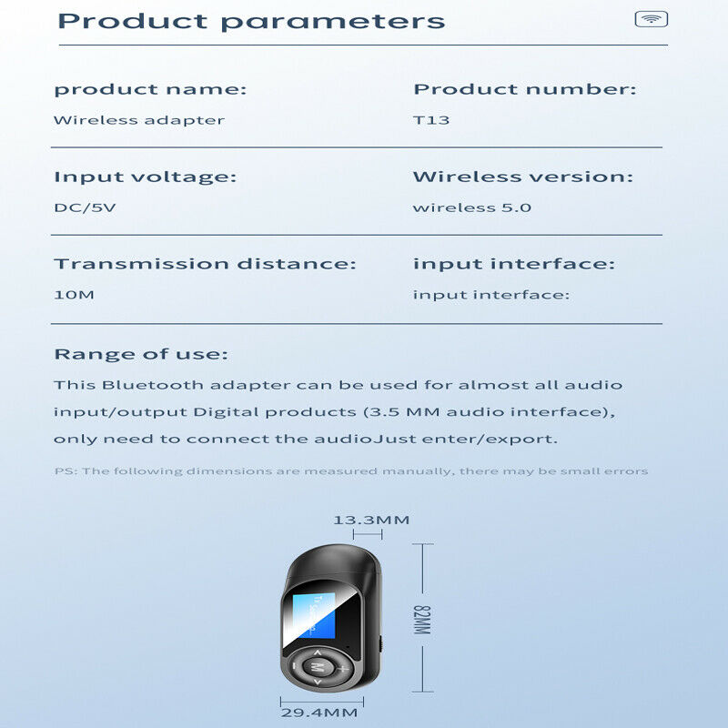 Universal LCD USB Bluetooth Car Wireless Handsfree Speaker In-Car Speakerphone
