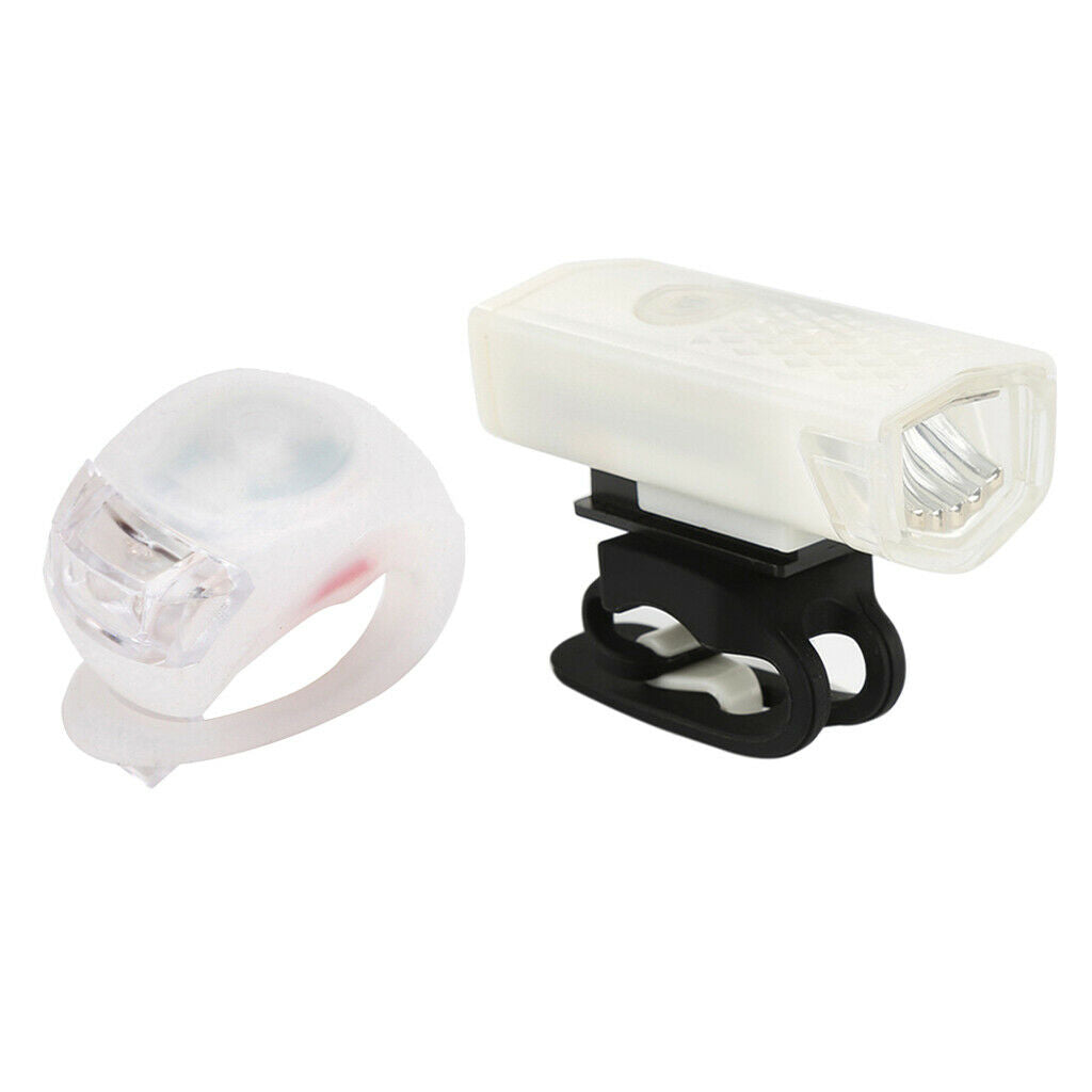 Set of 2 Bike Front Rear Light Bicycle Taillight Headlight Safety Gear Lamp