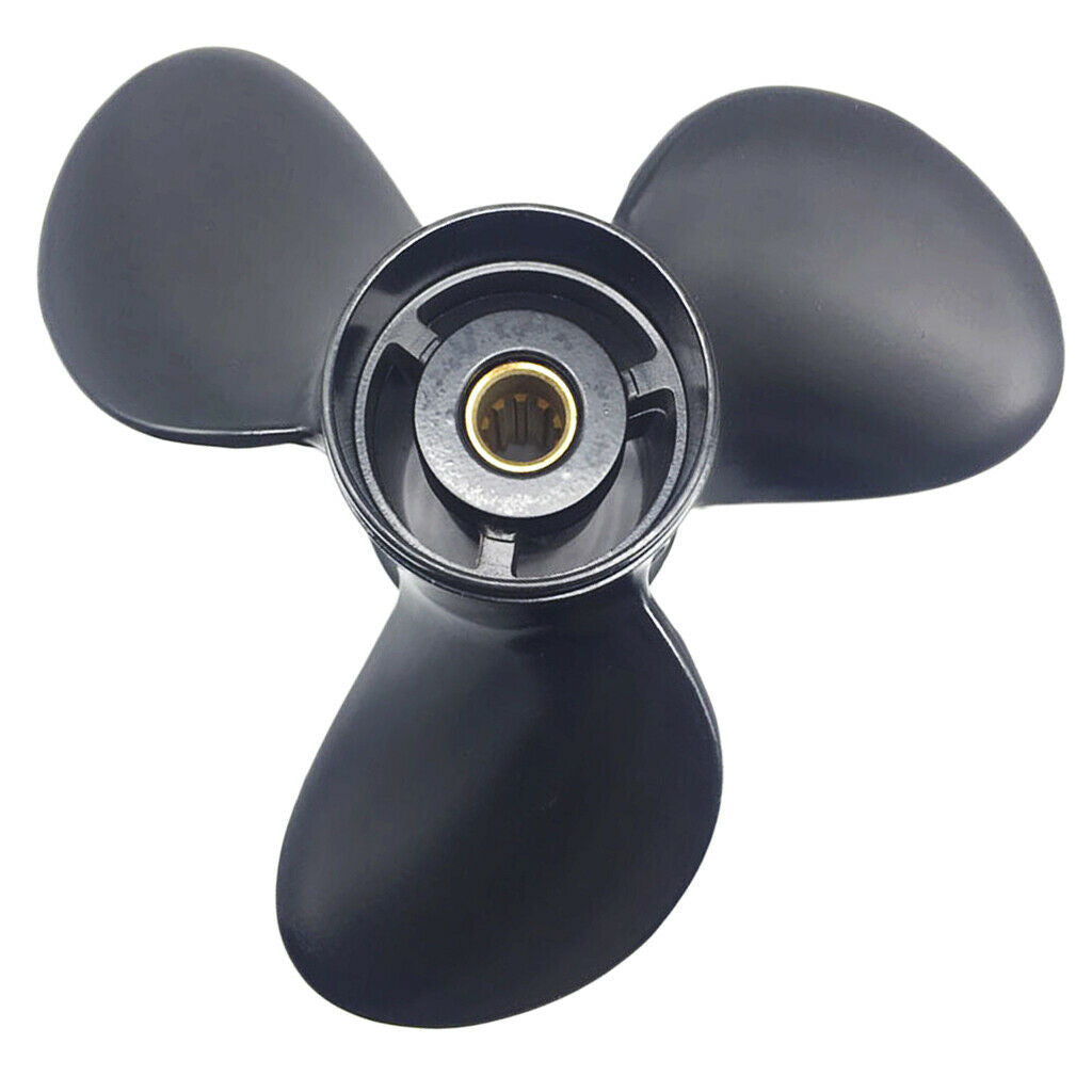 1 X Black Boat Propeller Stainless Steel Outboard Propeller