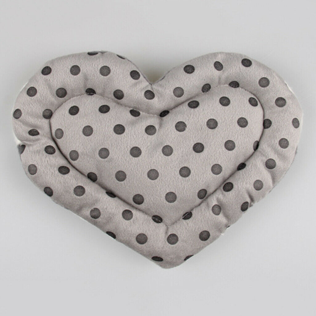 Heart Shape Hamster Guinea Pig Mat Sleep Bed Seat Pad for Small Animal Grey