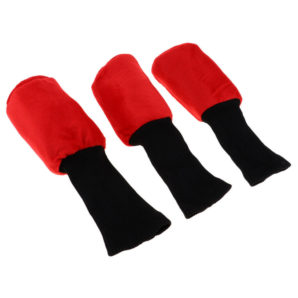 6x Long Neck Black Golf Club Head Cover Headcover with Ball Stamper Stamp