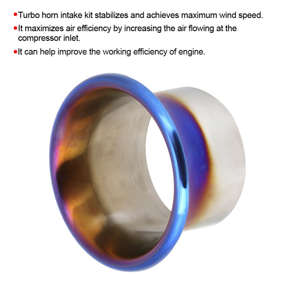 new  4in Stainless Steel Cold Air Intake Funnel System Turbo Horn