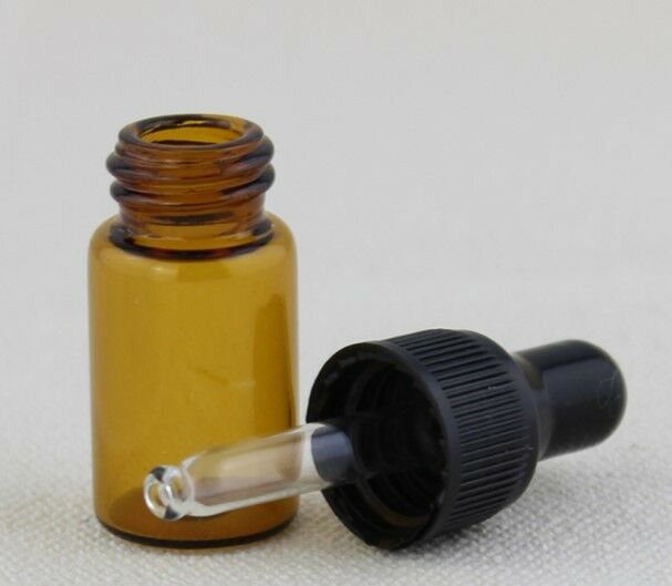 50pcs 3ml Empty High Quality Small Hot New Glass Amber Dropper Bottles/Vials For