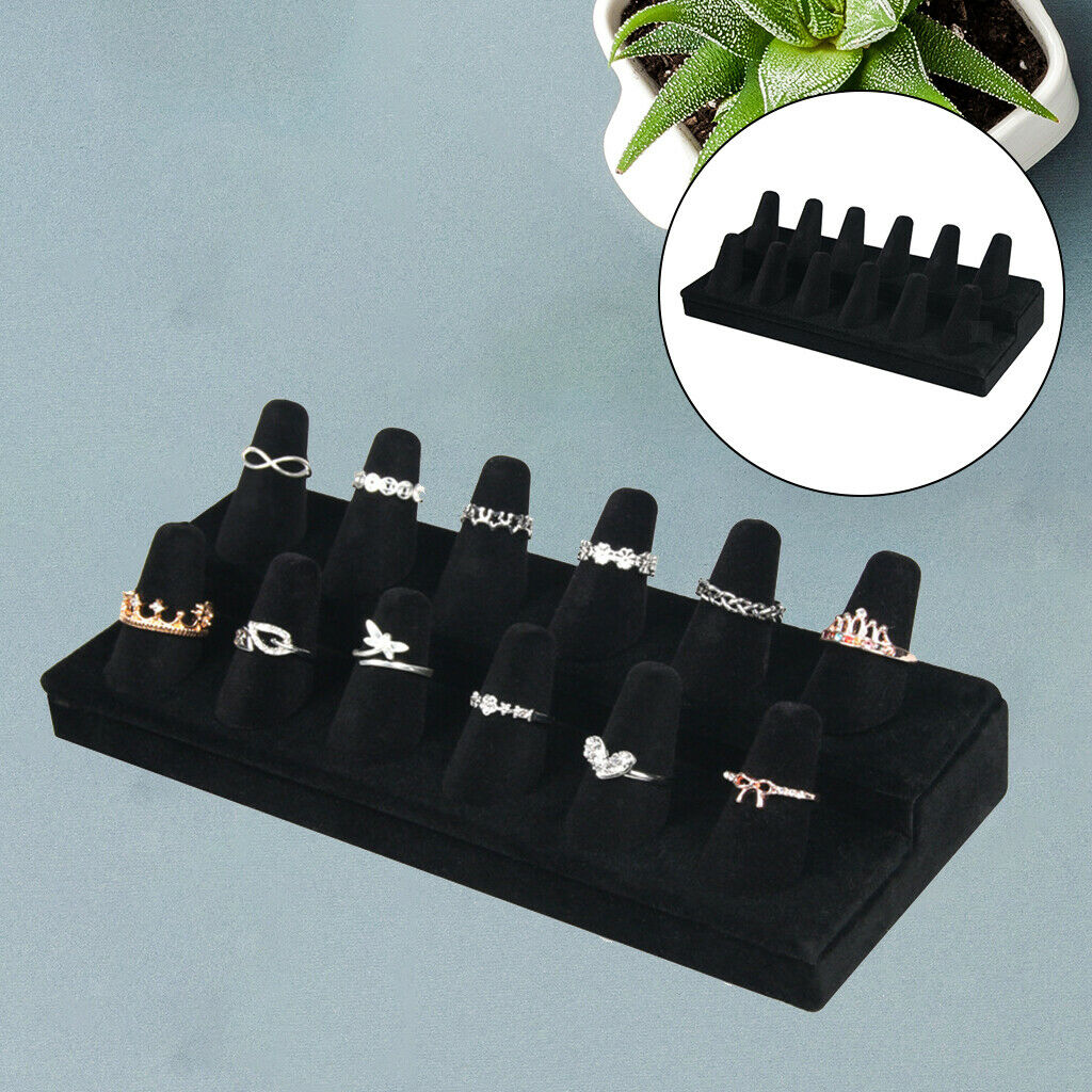 Velvet Flocking Ring Display Stand for Exhibitions Personal Use Retail Shop