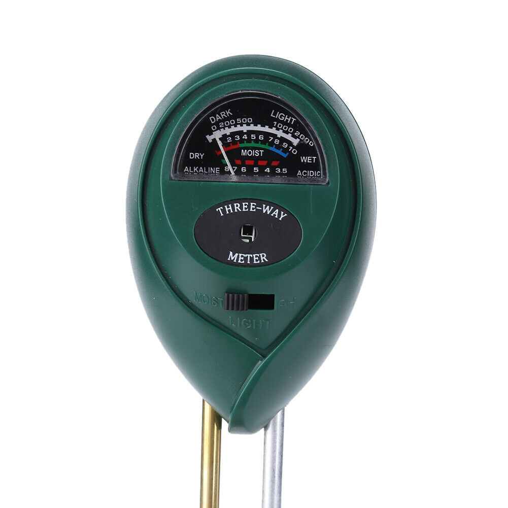 3in1 Soil Tester Meter for Garden Lawn Plant Moisture Light PH Sensor Tool @