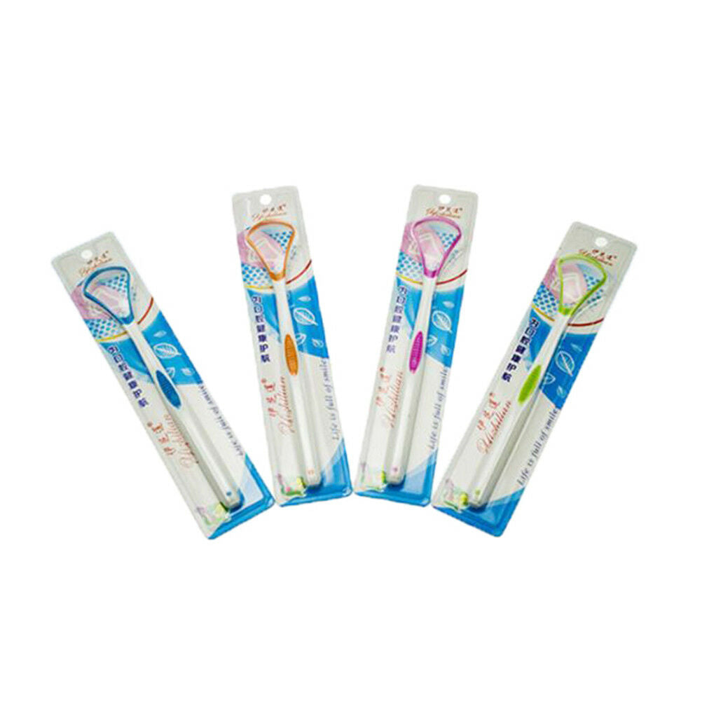 Tongue scraper oral dental care plastic tongue cleaner brush tool for ora.l8
