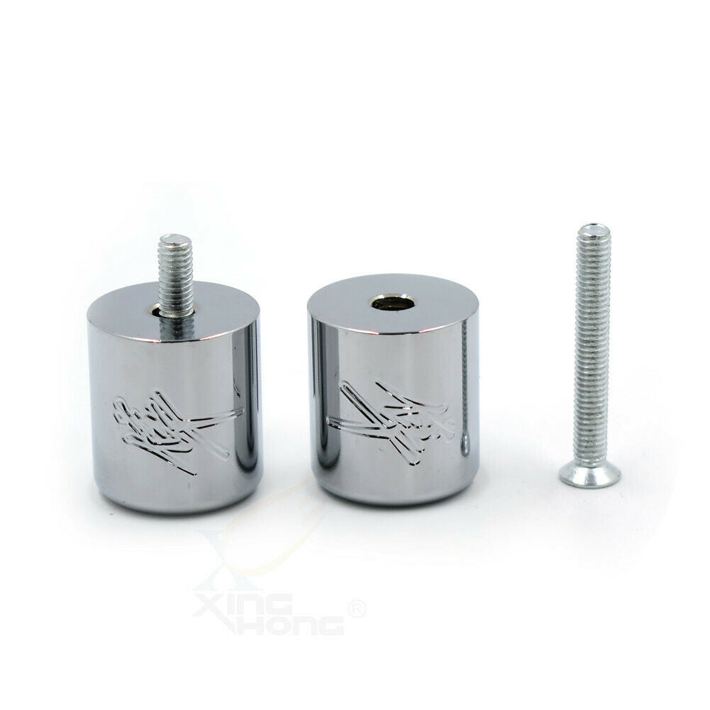 For 99-12 Suzuki  Hayabusa Gsx1300R Chrome Kanji Hand Bar Ends