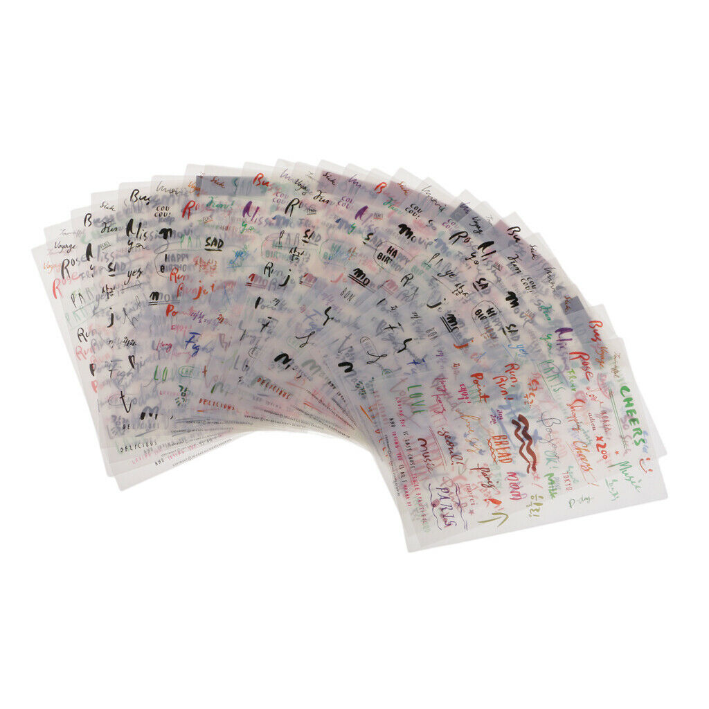 24x Journal Stickers Set PVC Planner DIY Drawing Decals Diary Decorations