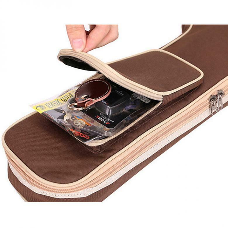 101 x 33 x 6cm Oxford Fabric Electric Guitar Case Coffee Waterproof