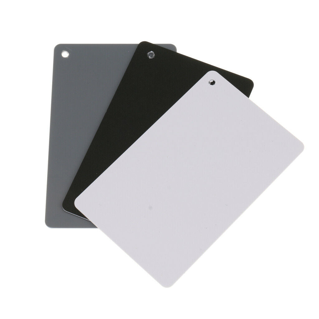 3 in 1 18%   Digital White Black Grey Color Balance Cards Calibrated Card