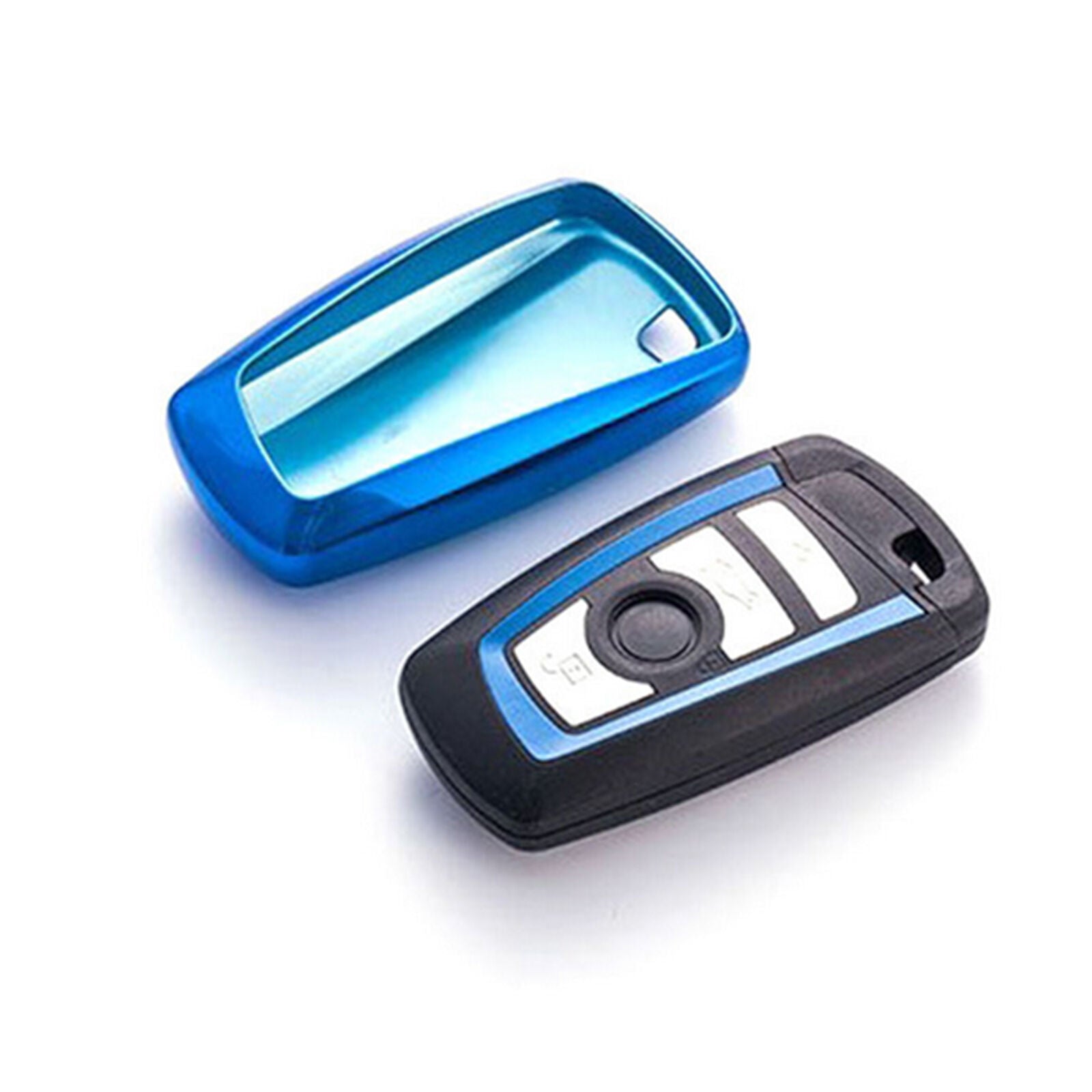 For BMW 1 2 3 4 5 6 7 Series X3 X4 Accessories Blue Key Fob Case Cover Holder