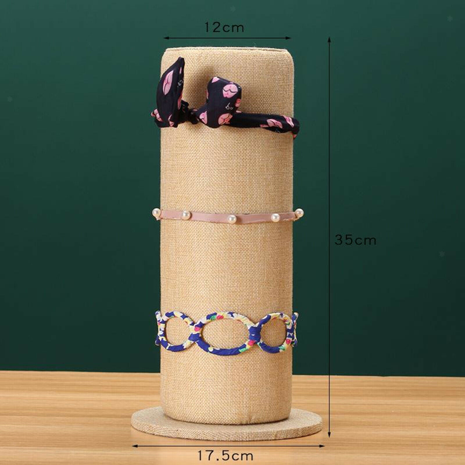 Velvet Headband Display Rack for Hairclip Jewelry Storage Decor Girl linen