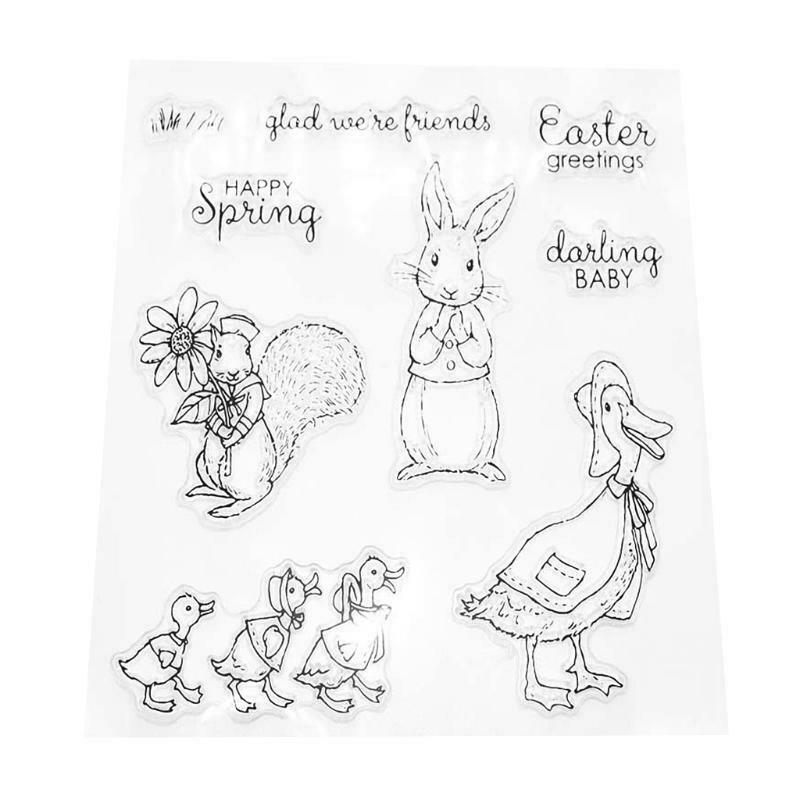 Easter Duck Rabbit Silica Seal Cutter Dies Scrapbooking DIY PhotoAlbum Decor