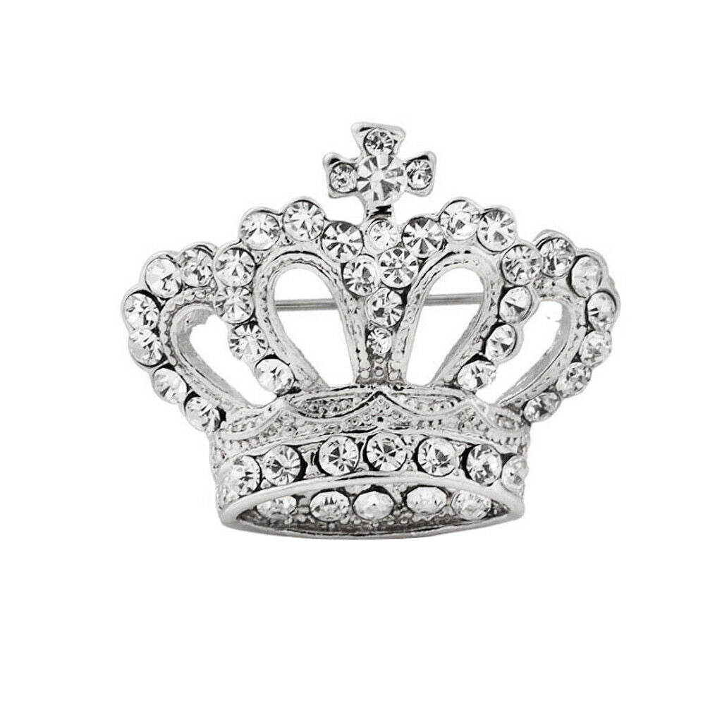 Crystal Rhinestone Victoria King Queen  Wedding Bridal Brooch Pin Gift