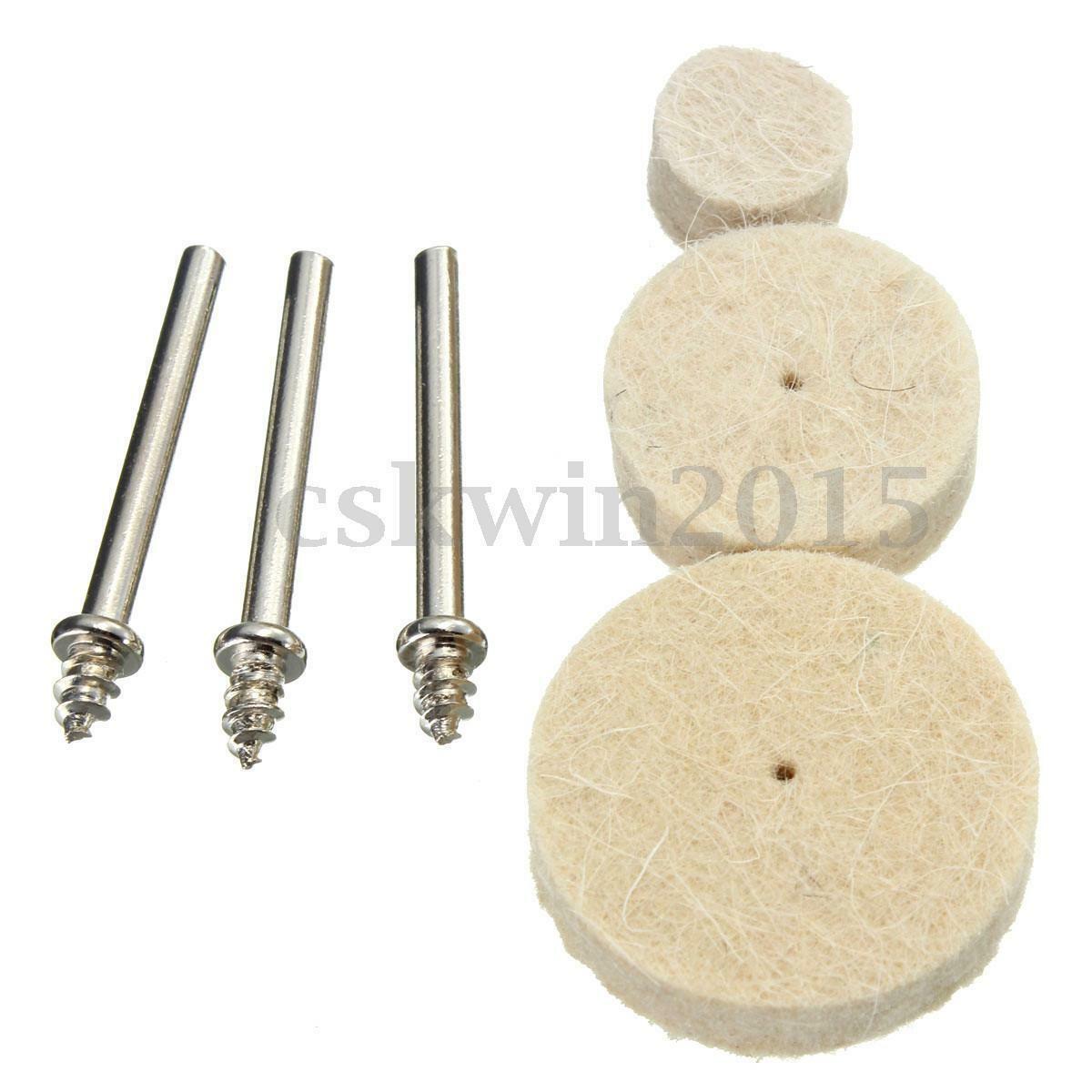 33pcs Laine Feutre Polissage De Rond Roue Outil + 3 Tige Fr Dremel Rotatif S70