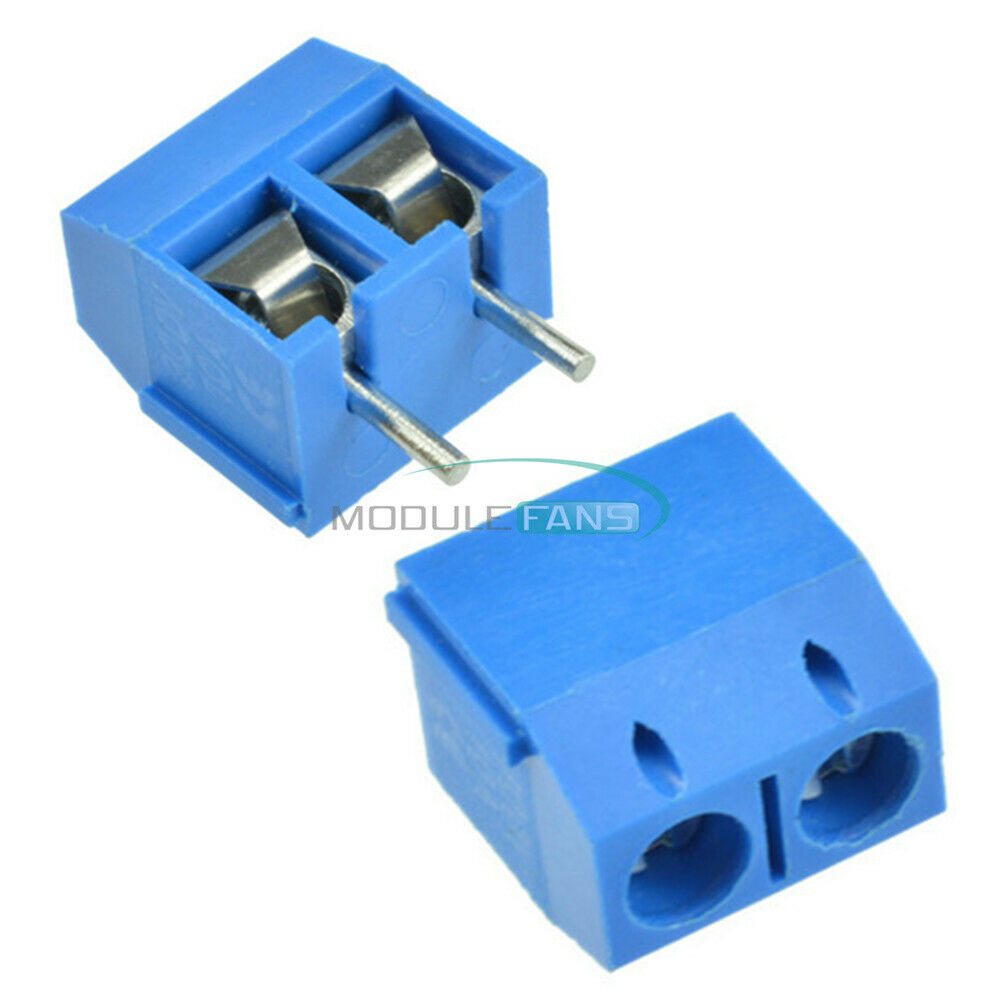 100PCS KF301 2-Pin 5.08mm Connect Terminal Blue Screw Terminal Connector Blue