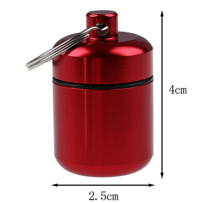 Protable Metal Waterproof Pill Box Case Bottle Cache Holder Container Key.l8