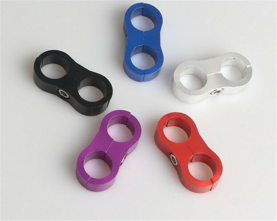 4X AN-10 AN10 19MM 0.75 in Braided Hose Separator Clamp Fitting Adapter Bracket
