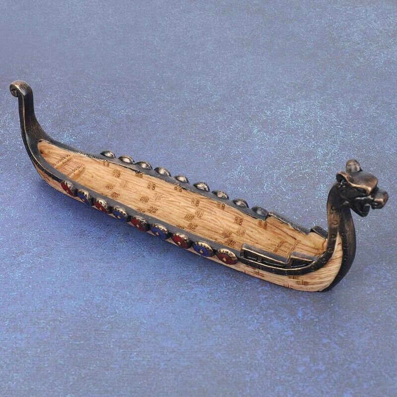 Dragon Boat Incense Stick Holder Burner Hand Carved Carving Censer Ornaments RR1