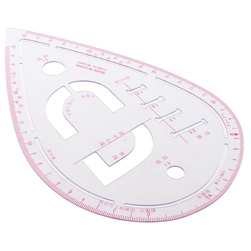 Curve Metric Sewing Ruler Measure Plastic Tailor Grading Pattern Design Tools.DD
