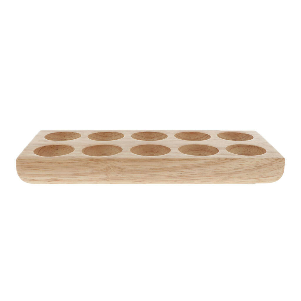 Natural Wood Storage Rack Holder Bottle Display Makeup Shelf Container