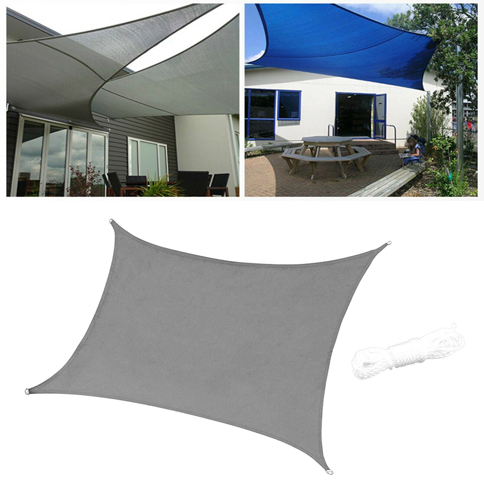 Square Canopy UV Block Outdoor Garden Awning Canopy for Swimmping Pool