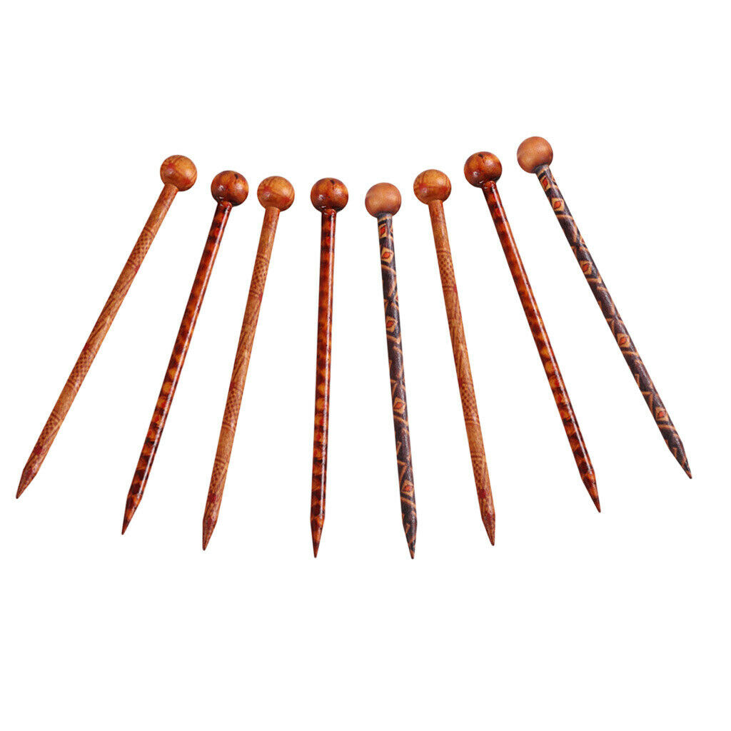 8x Chinese Hair Sticks Long Hair Chopsticks Pin for DIY Women's Hair Jewelry
