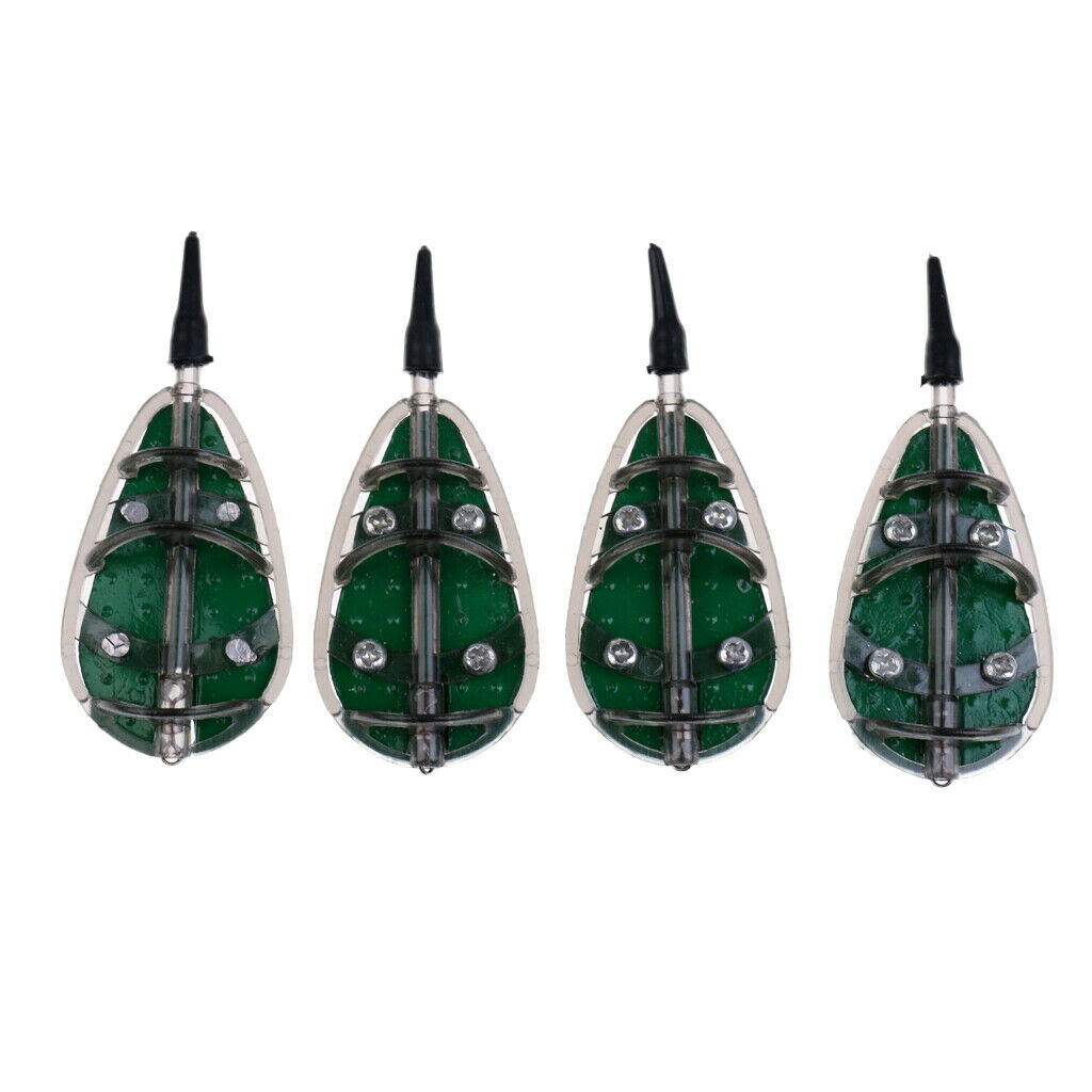 Fishing Inline Method Feeders Set 30g 40g 50g 60g Fishing Baits Cage & Mould